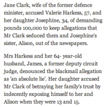 Clark scandal descends into tales of blackmail & lechery, The Independent, 1 June 1994