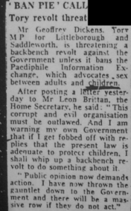 Ban PIE Call, Telegraph, 23/08/1983