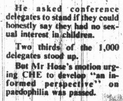 Legalise Child Sex - Call, Sheffield Morning Telegraph, 26/08/1975