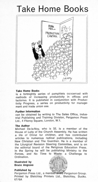 'Take Home Books' Pergamon Press, printed at BLETCHLEY, Buckinghamshire